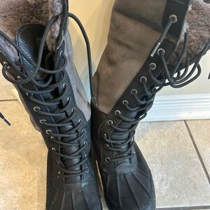 UGG Black and Gray Winter Boots